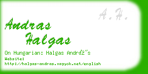 andras halgas business card